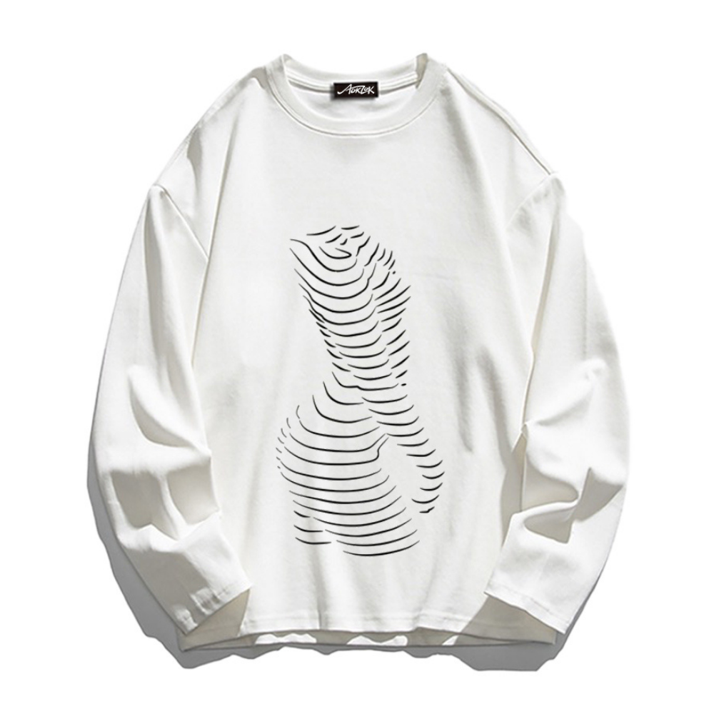 Abstract Portrait Bady Long Sleeve Shirt