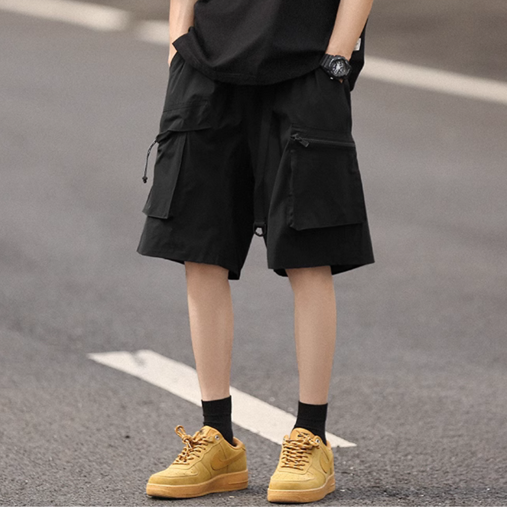 Functional Cargo Belt Shorts