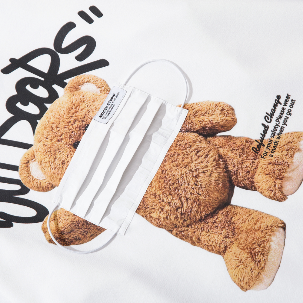 Casual Three-dimensional Mask Bear Sweatshirt