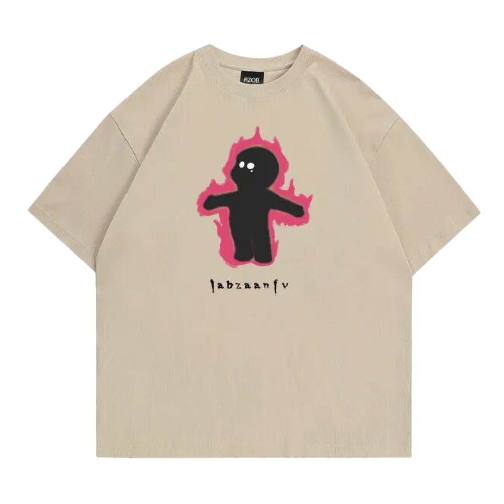 City Flame Cartoon Graphic T-Shirt