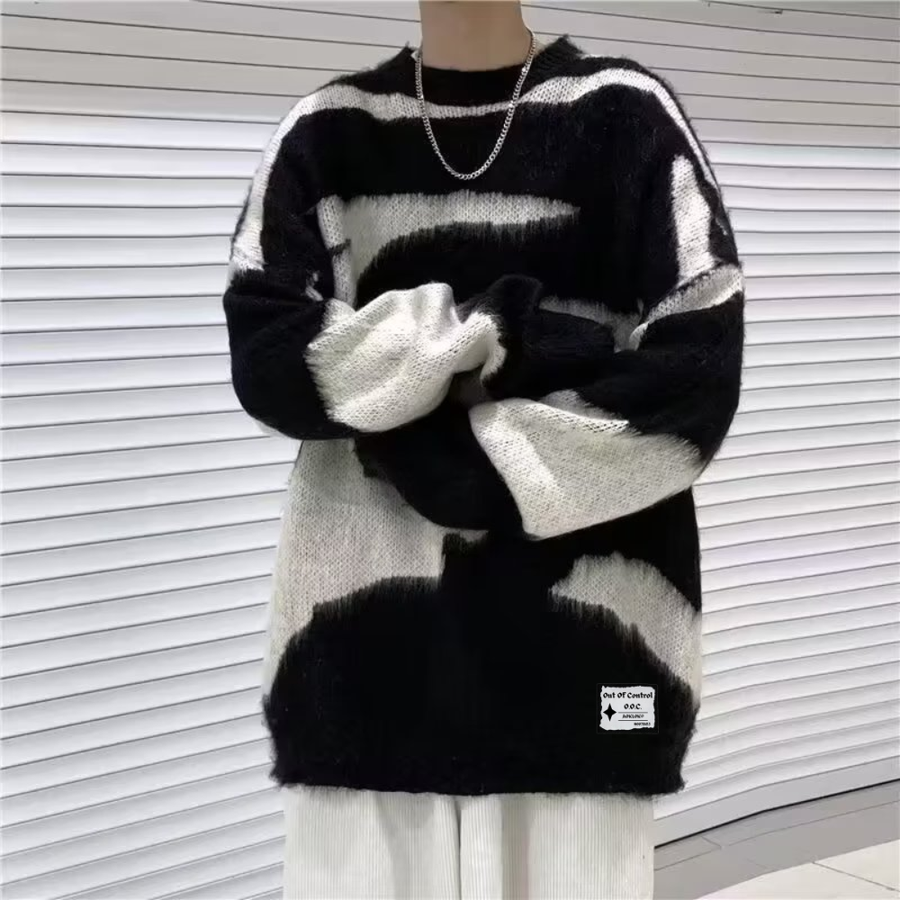 OOC' Irregular Striped Knitted Sweater