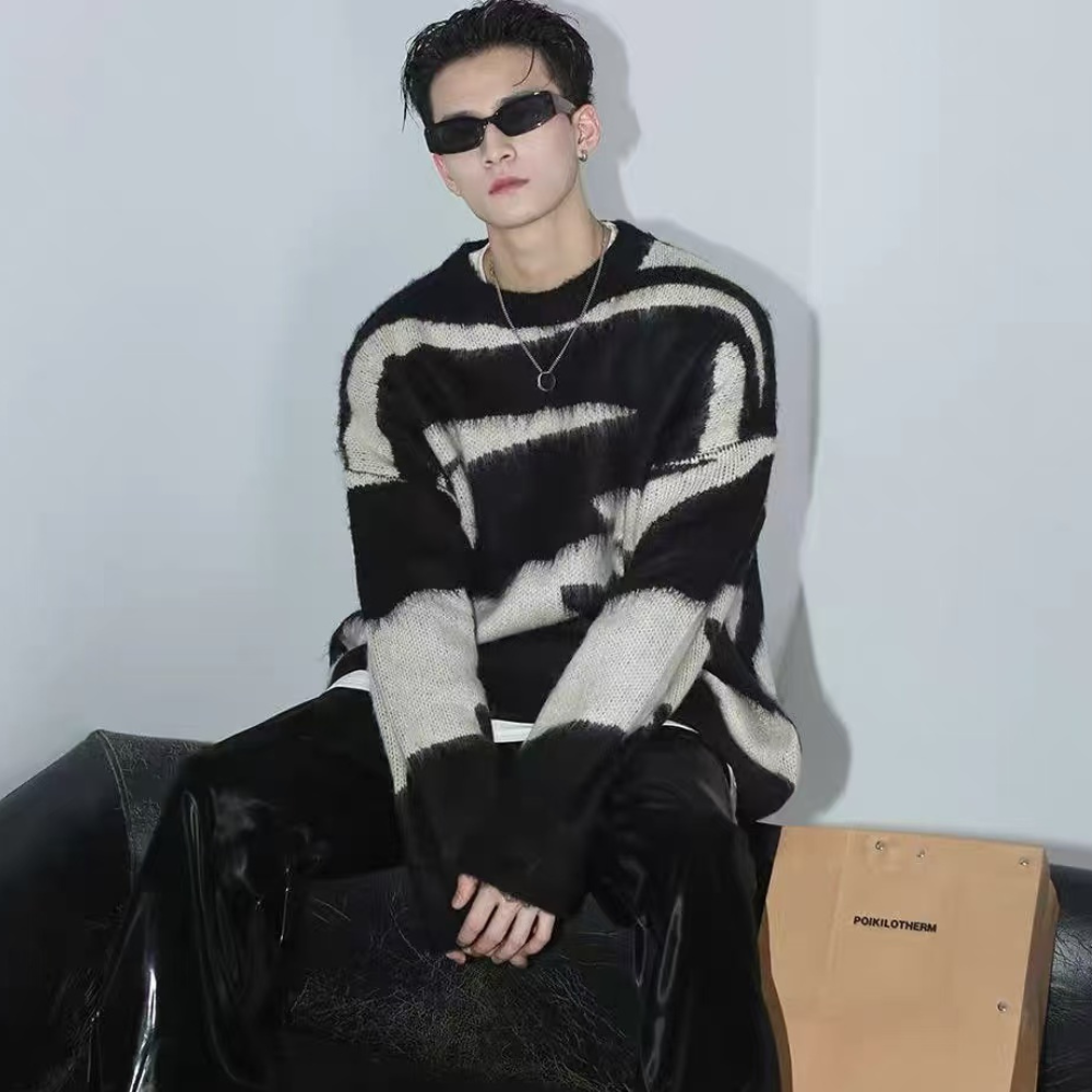 OOC' Irregular Striped Knitted Sweater