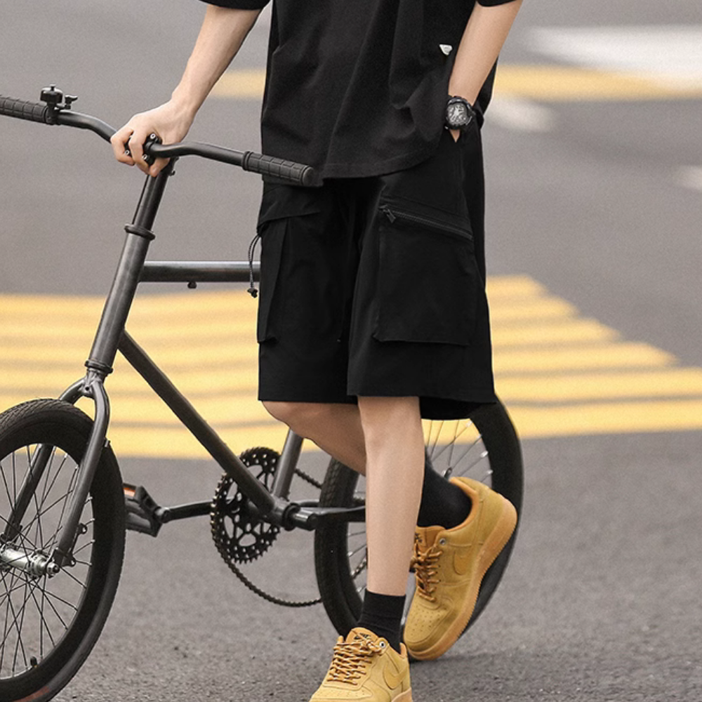 Functional Cargo Belt Shorts