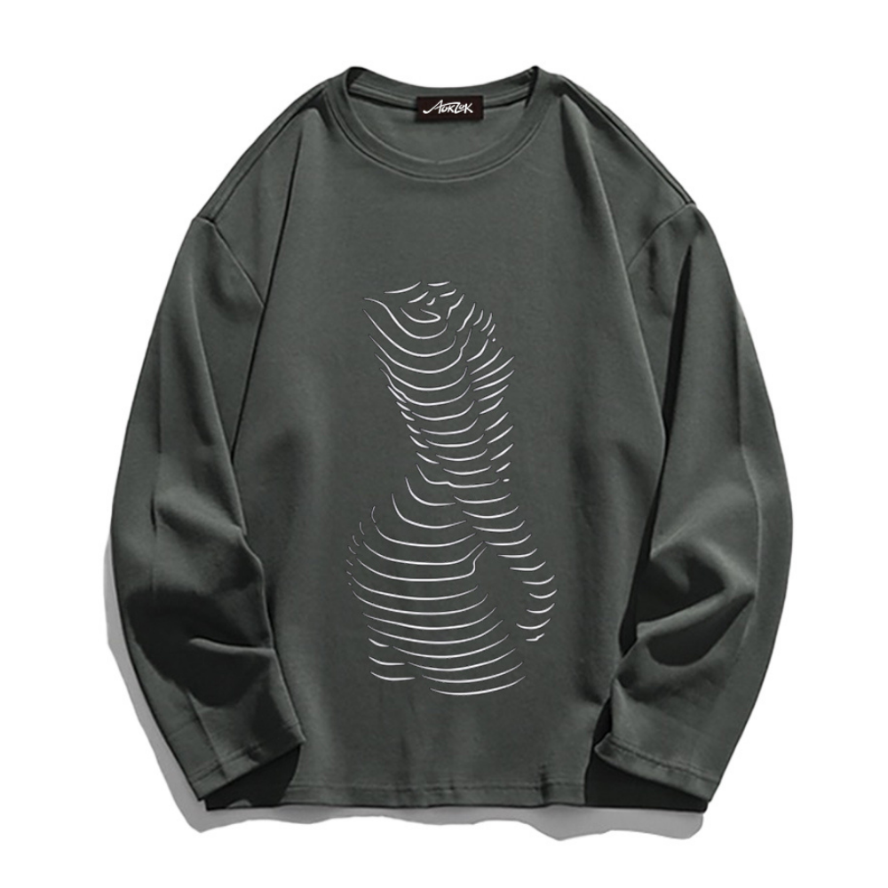 Abstract Portrait Bady Long Sleeve Shirt