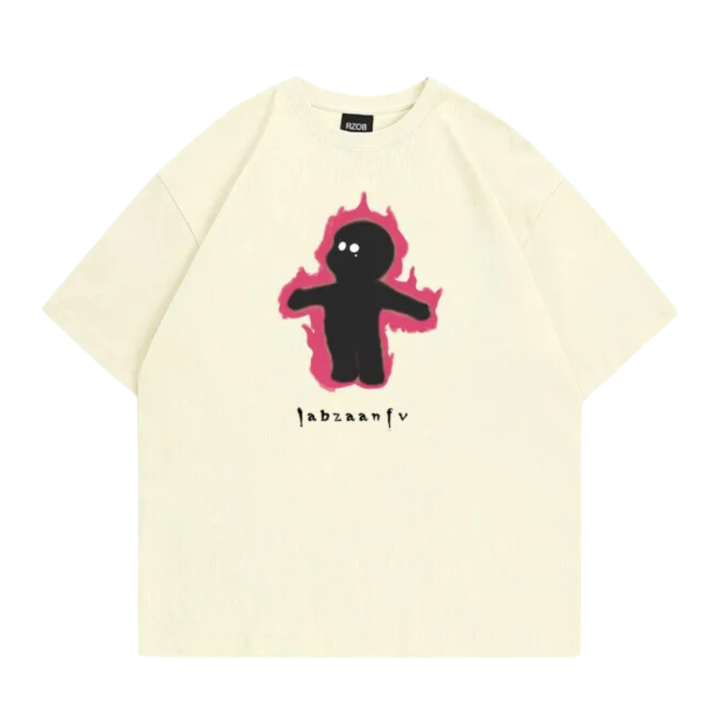 City Flame Cartoon Graphic T-Shirt