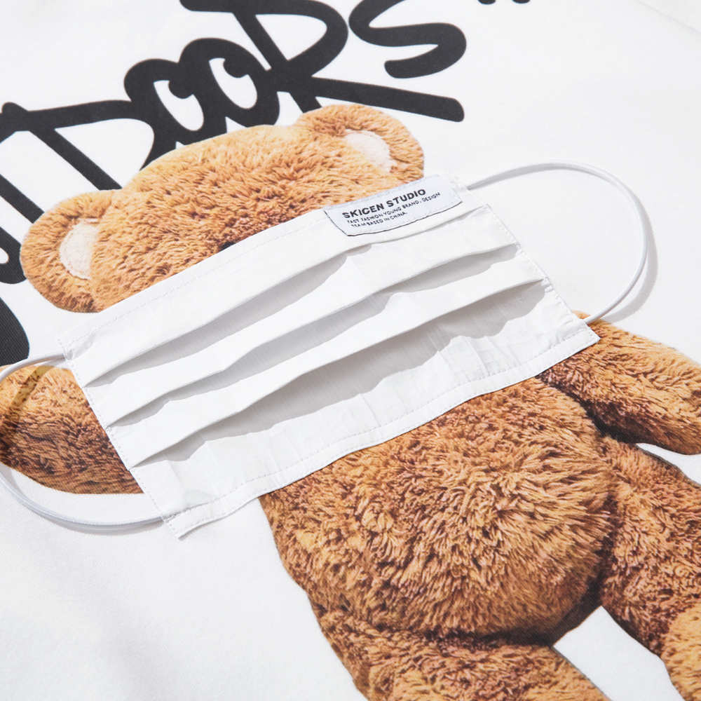 Casual Three-dimensional Mask Bear Sweatshirt