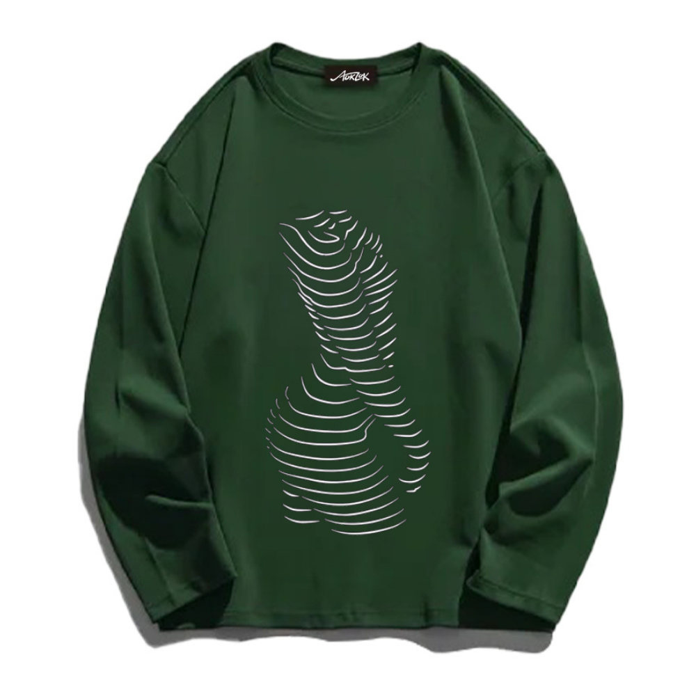 Abstract Portrait Bady Long Sleeve Shirt