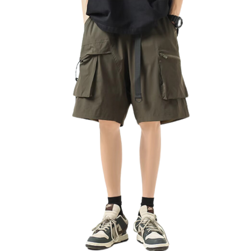 Functional Cargo Belt Shorts
