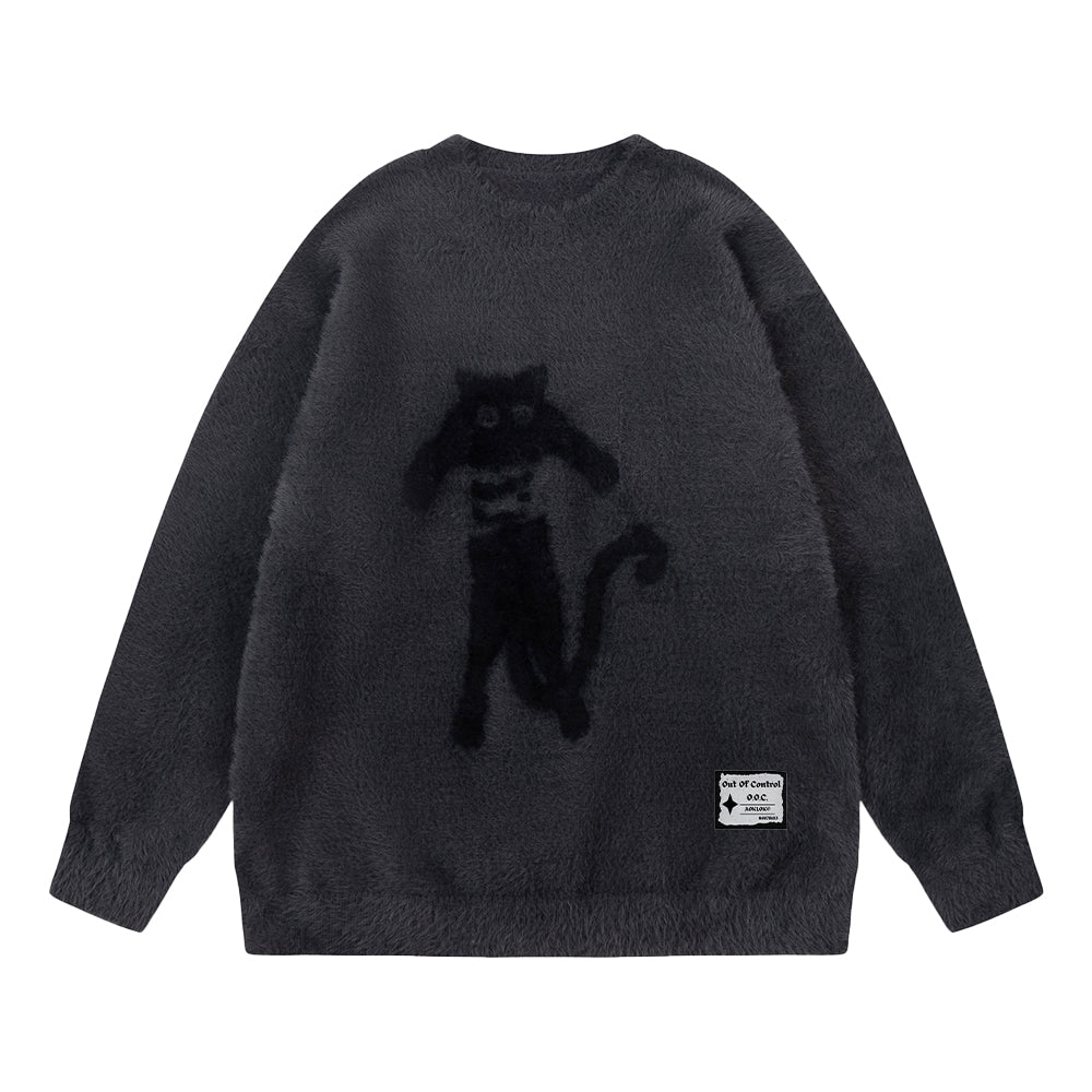OOC' Street Abstract Caught Cat Sweater