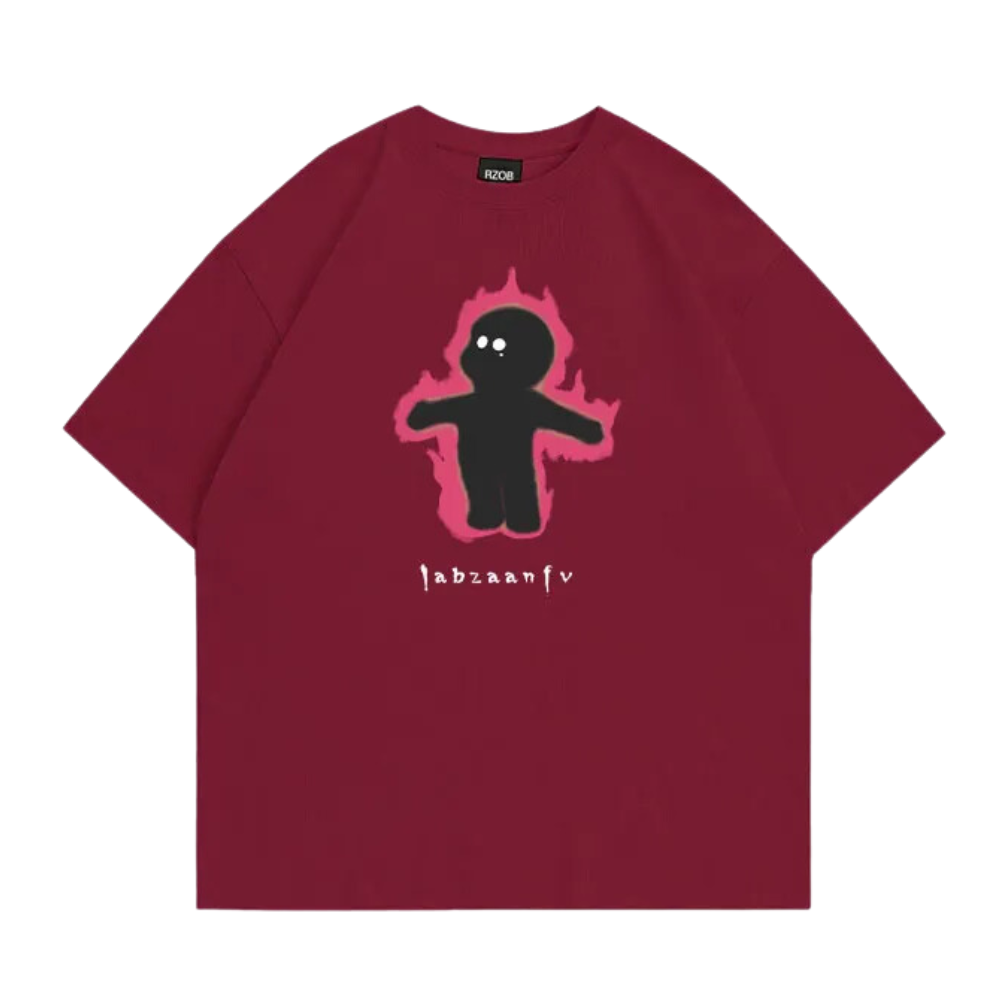 City Flame Cartoon Graphic T-Shirt