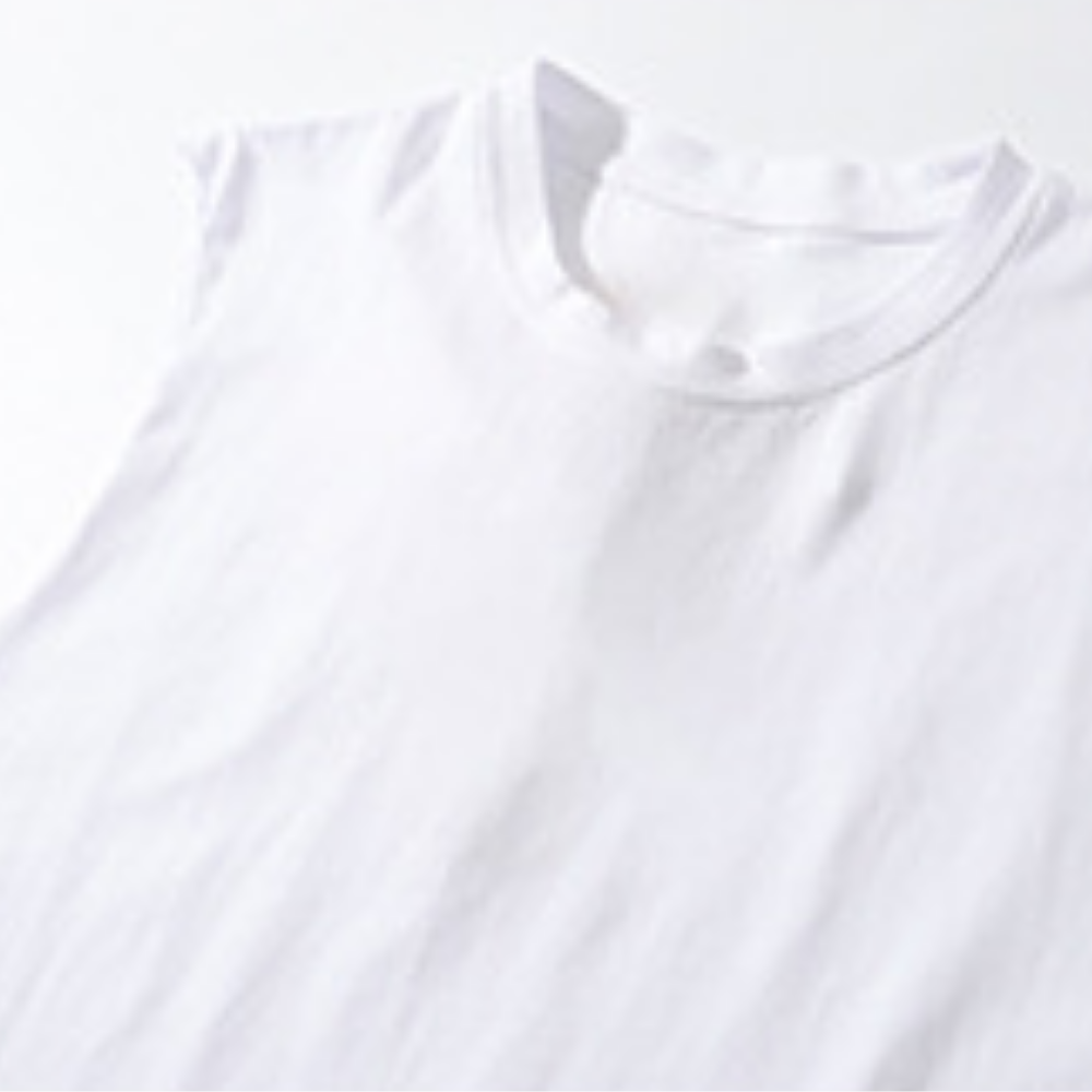 Simple Solid Color Ripped Vest