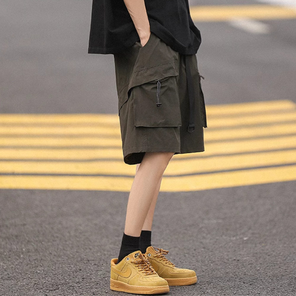 Functional Cargo Belt Shorts