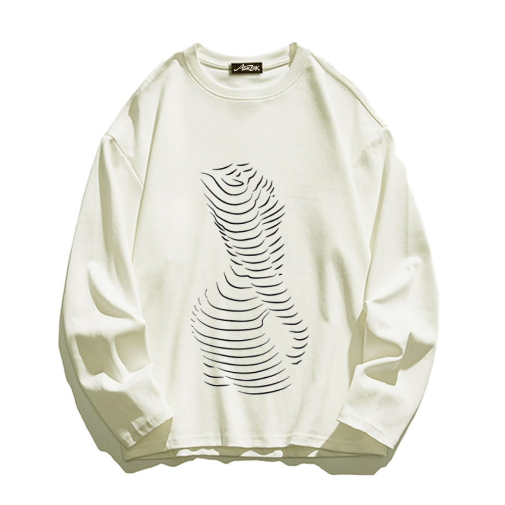 Abstract Portrait Bady Long Sleeve Shirt