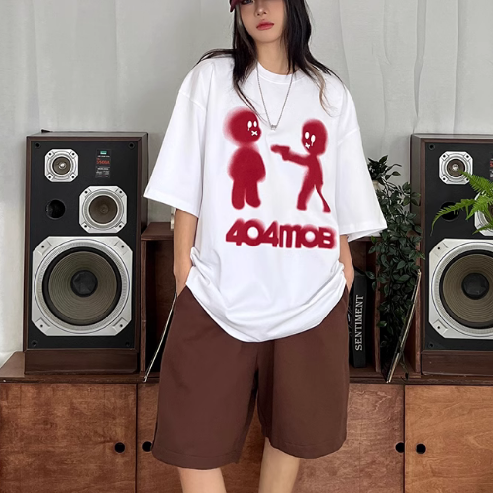 Street Fun Graphic Cotton T-shirt