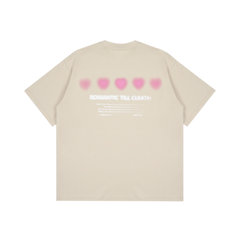 Fuzzy Heart Cotton T-shirt