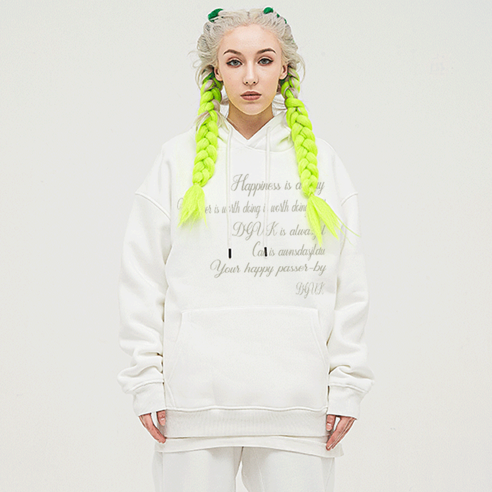 Vintage Graphic Letter Print Hoodie