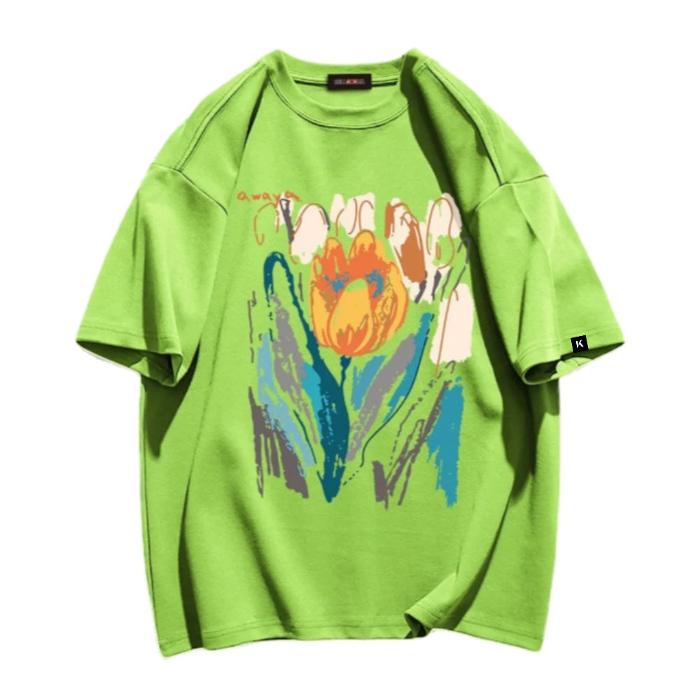 Vintage Abstract Tulip T-Shirt