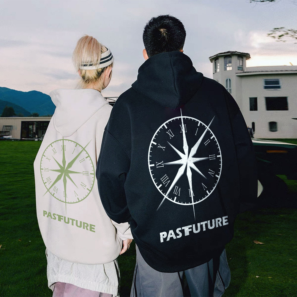 Past Future | Clock Logo Big Element Hoodie