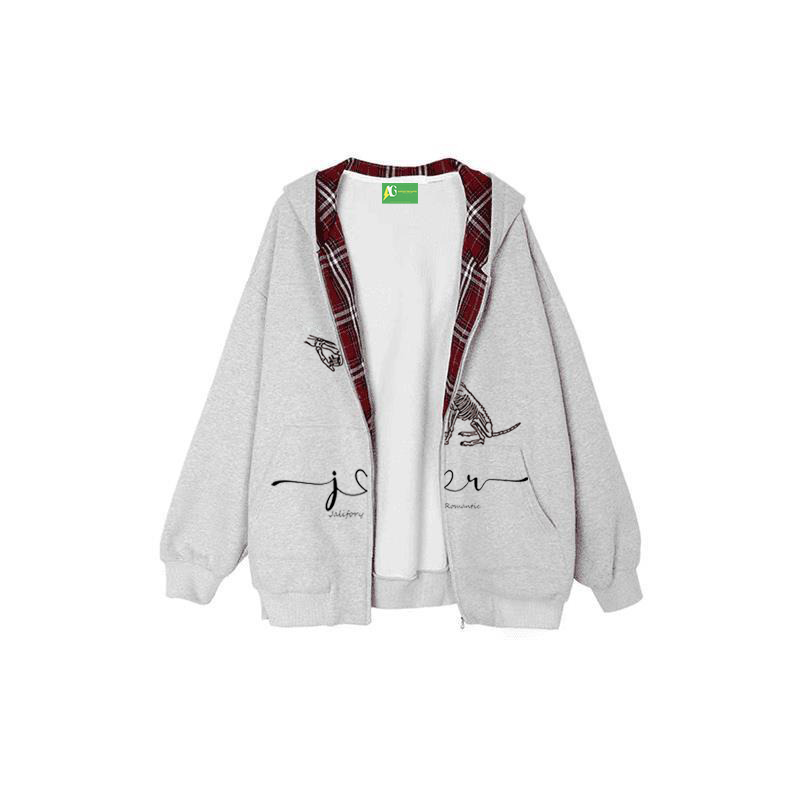 AG American Street Skeleton Hand With Dog Hoodie