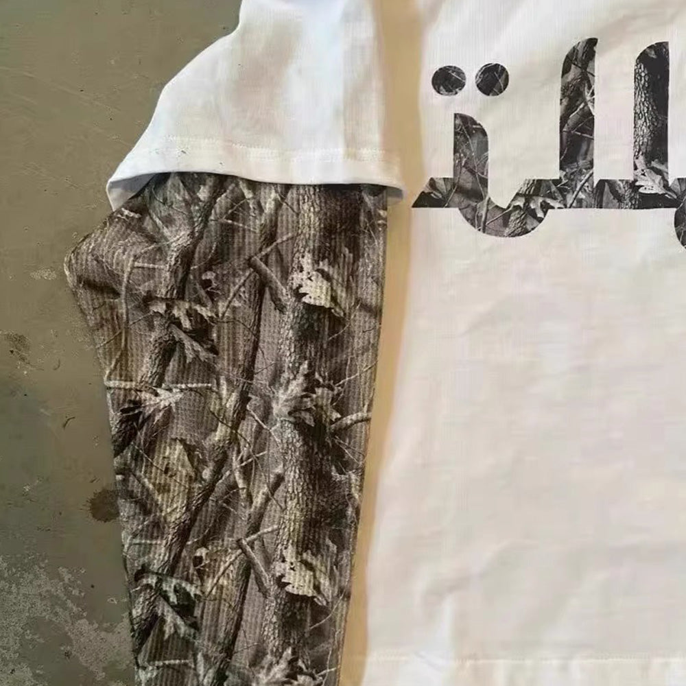 New Splicing Letter Print Design Sweatshirt