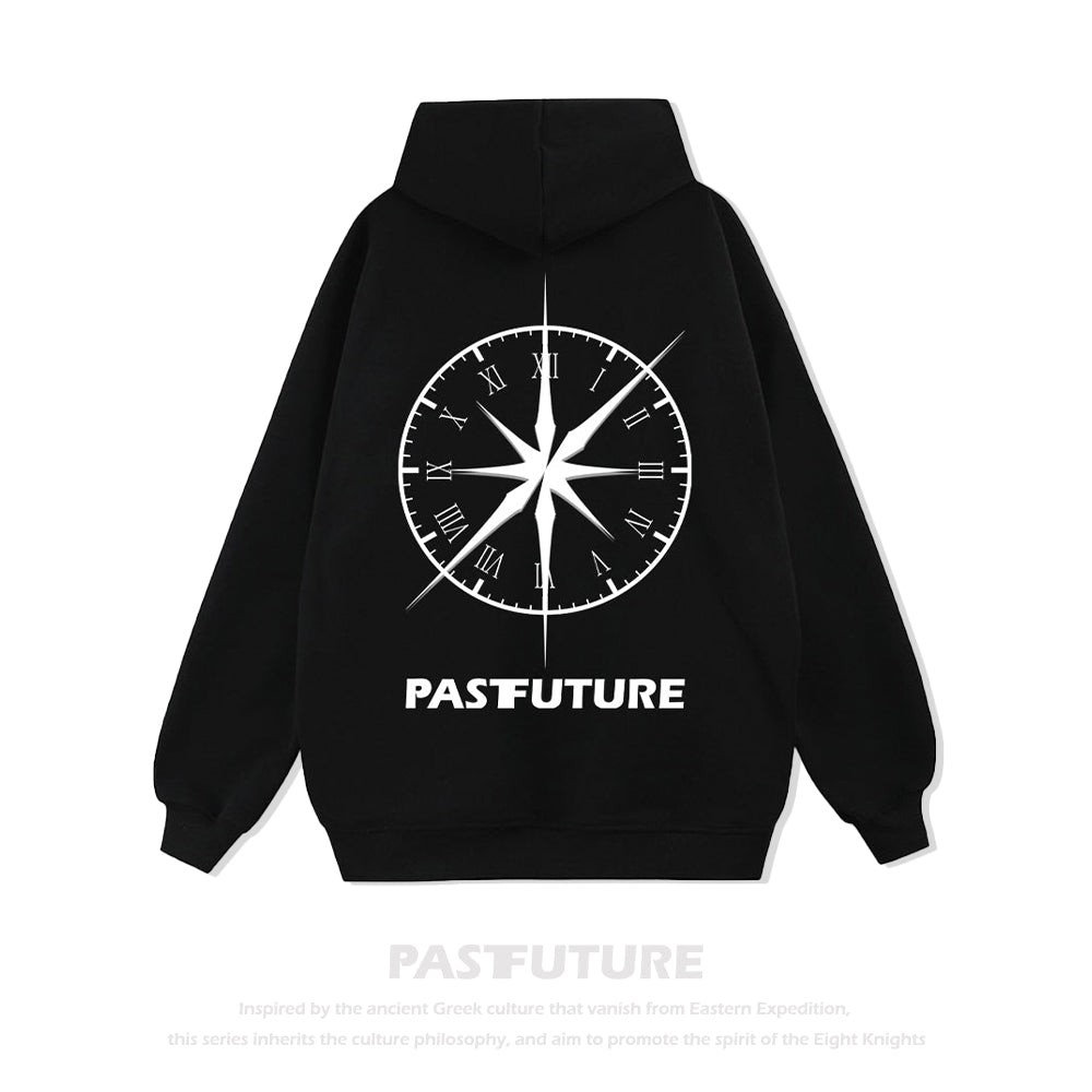 Past Future | Clock Logo Big Element Hoodie