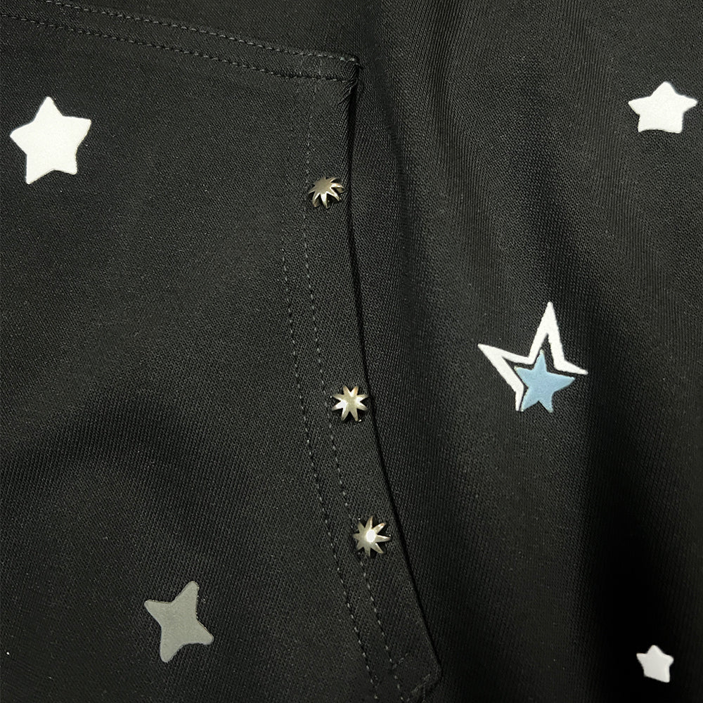 6Kull Shine Puff Print Milky Way Hoodie