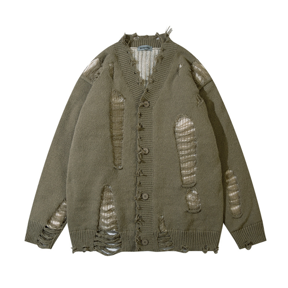 Loose Holes Cardigan Sweater