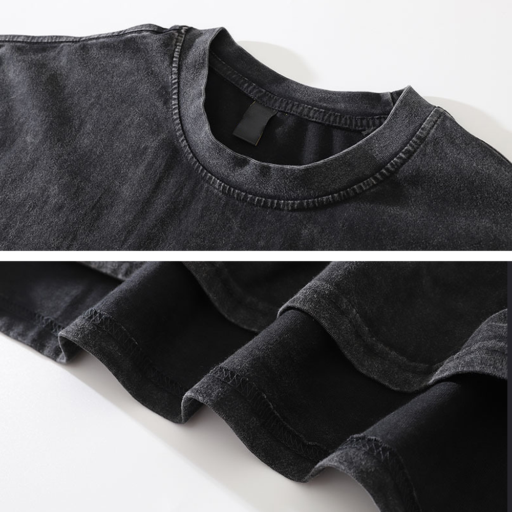 Black And White Doberman Washed T-Shirt