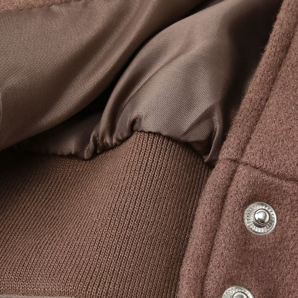 Autumn Simple Letter Varsity Jacket