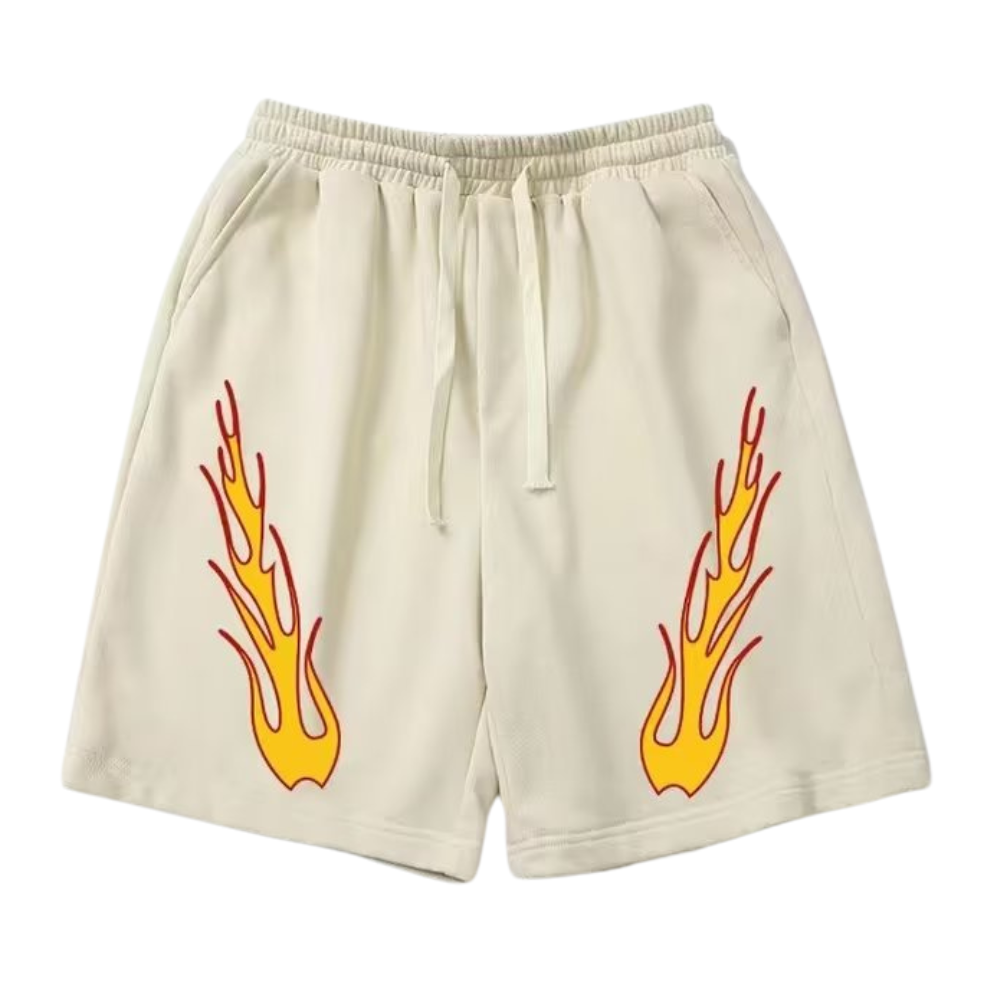 High Street Flame Print Shorts