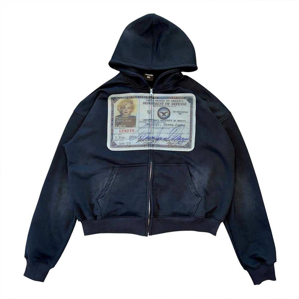 Evokyn Washed Vintage Marilyn ID Zip Hoodie