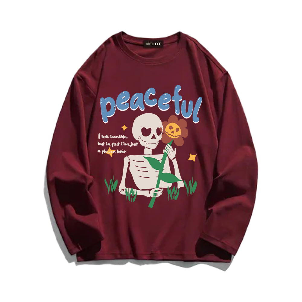 High Street Skull Rose Print Sweatshirt