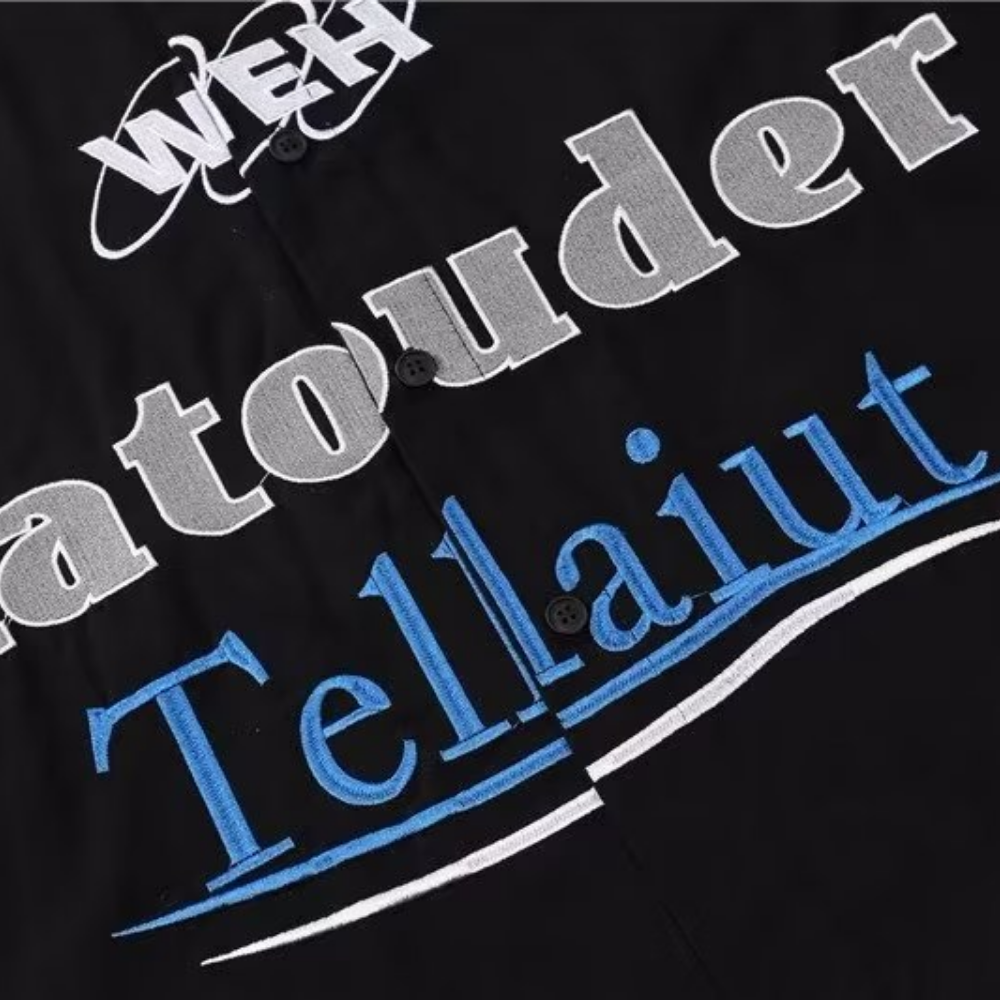 Hip Hop Letter Racing Shirt