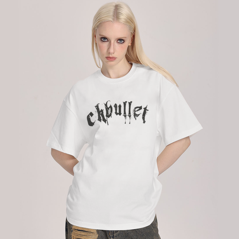 Retro Dark Cross Letters T-Shirt
