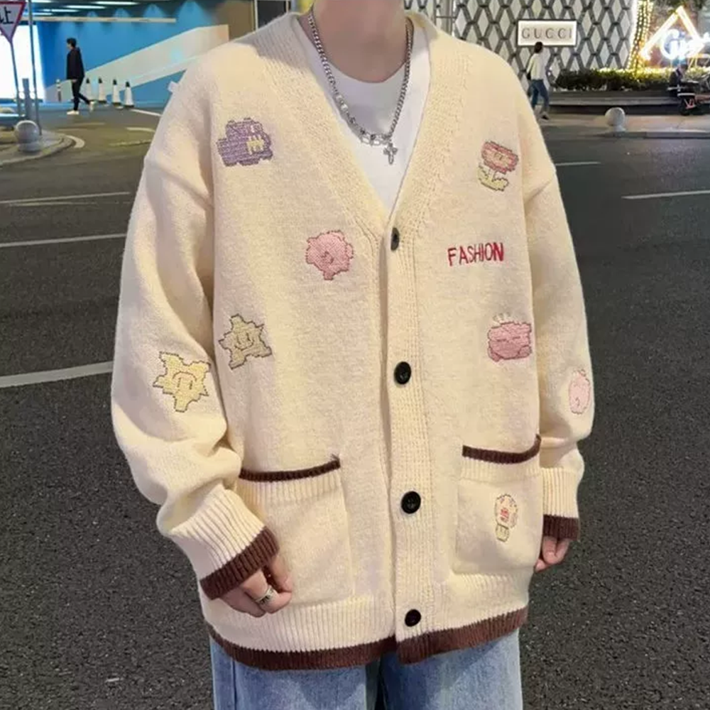 Japanese Retro Embroidery Sweater