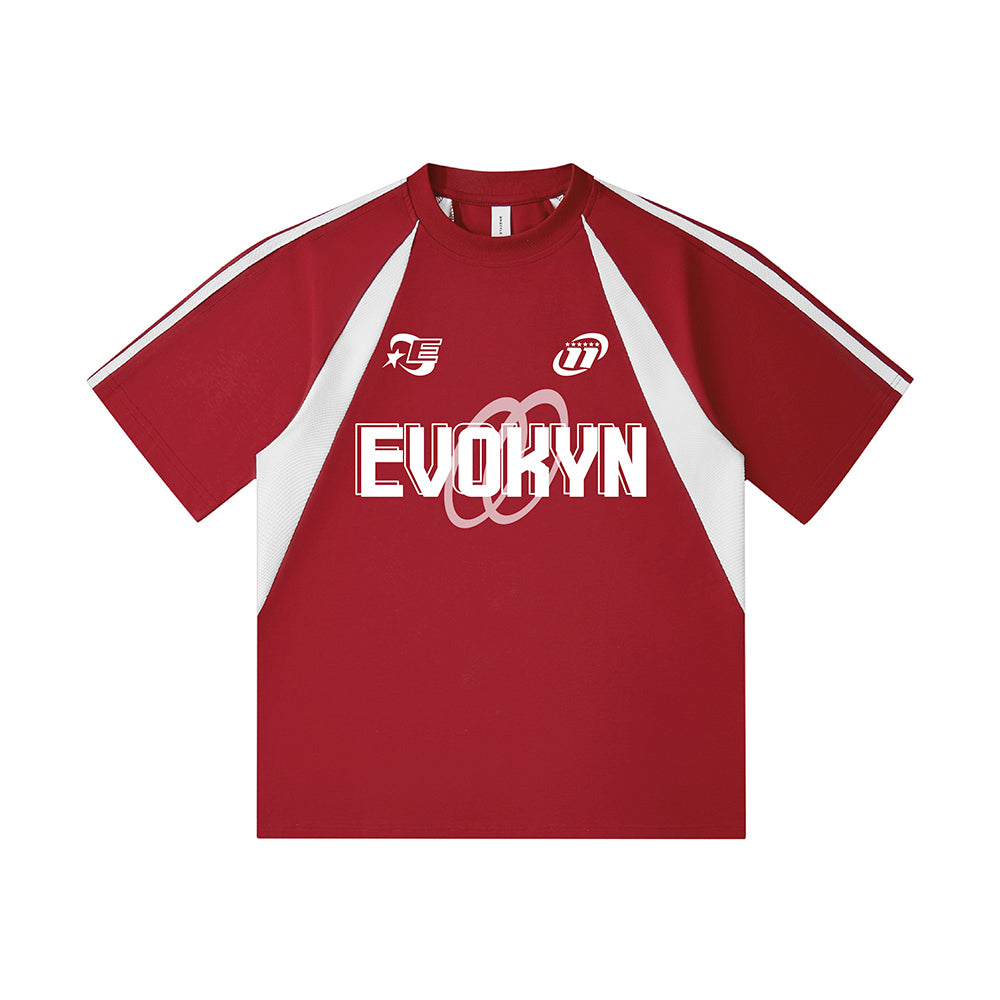 Evokyn Black Mesh Panel Jersey T-Shirt