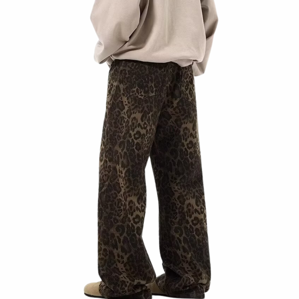 American High Street Leopard Jeans