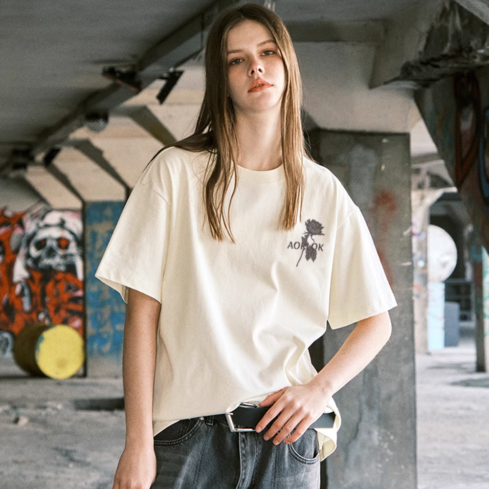 Simple Flower Letters T-Shirt