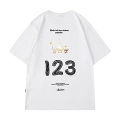 Street Philanthropist High Street Vintage Ins Short Sleeve Male Loose Trend Spoof Duck T-Shirt Details