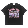 Street Philanthropist Personality Printing Washing Water Heavy Short Sleeve T-Shirt Men's Summer Loose T-Shirt