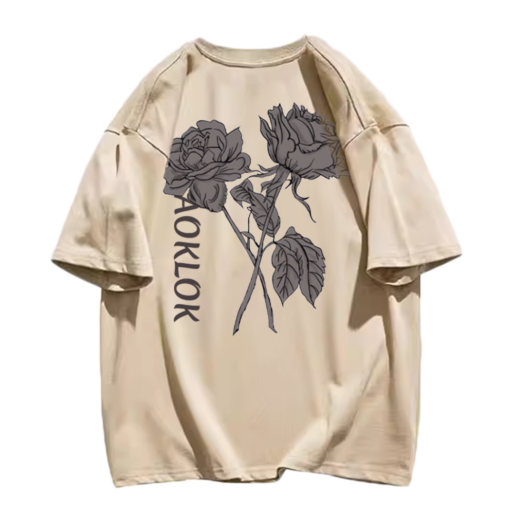 Simple Flower Letters T-Shirt