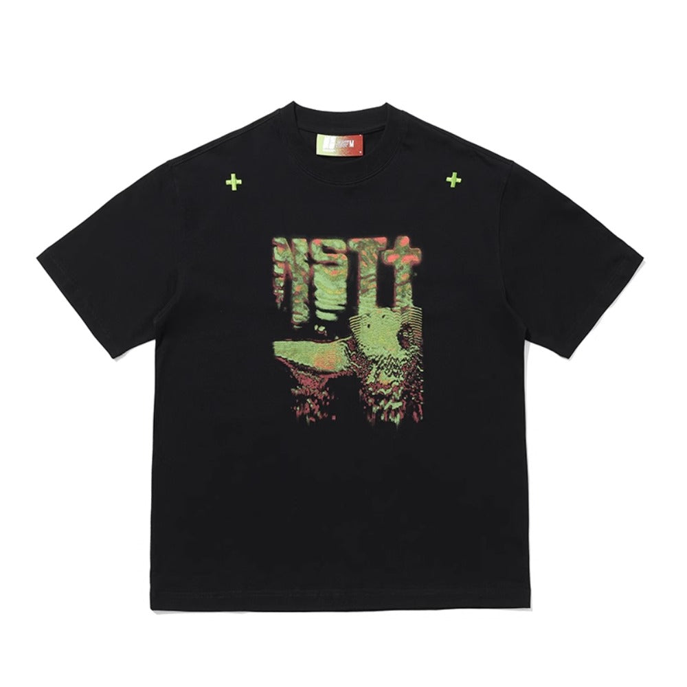 Street Philanthropist Retro Design Sense Loose Casual Versatile Short Sleeve T-Shirt Men