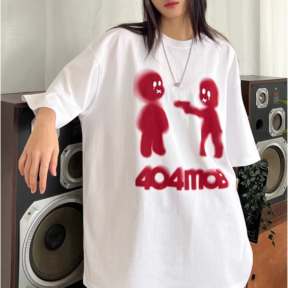 Street Fun Graphic Cotton T-shirt
