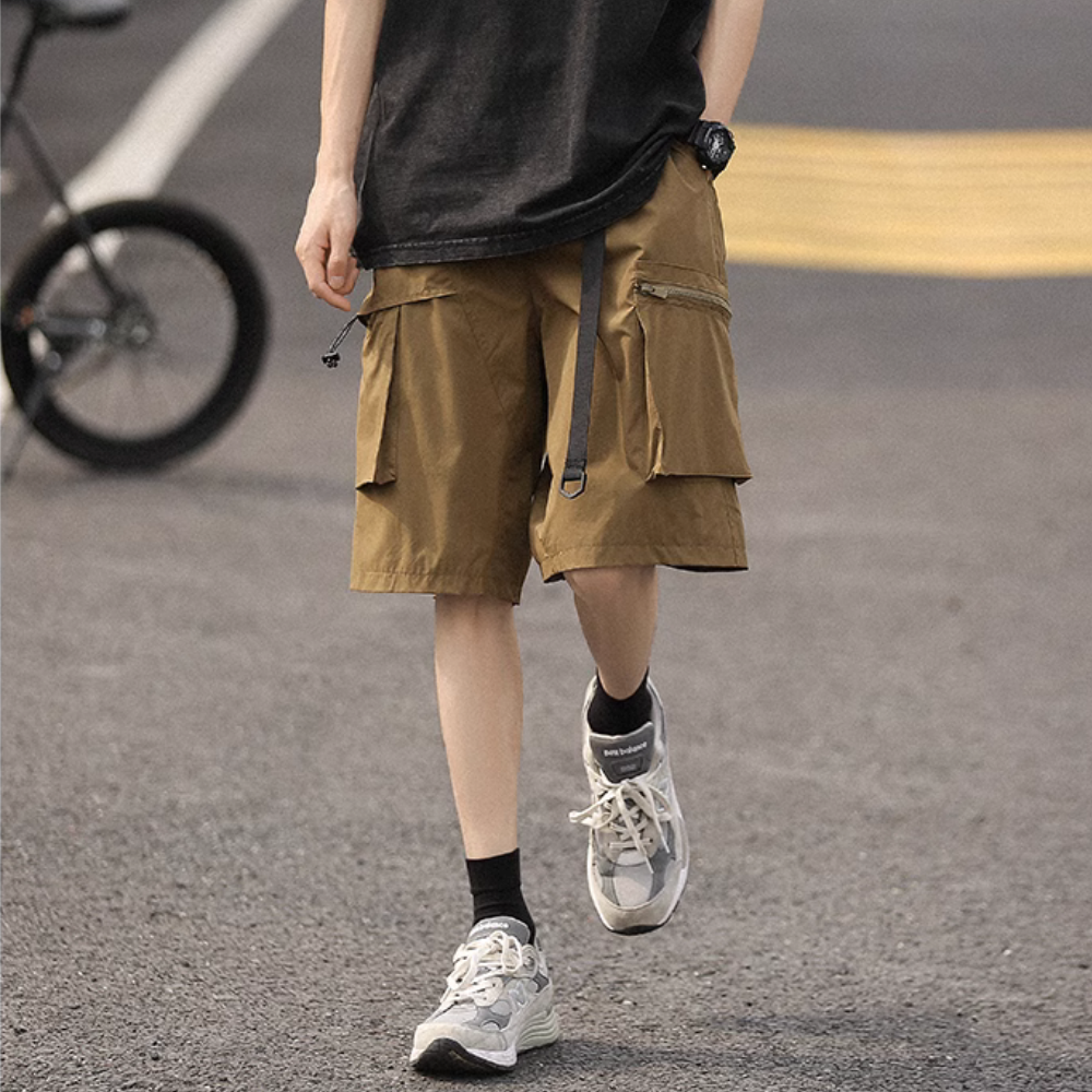 Functional Cargo Belt Shorts