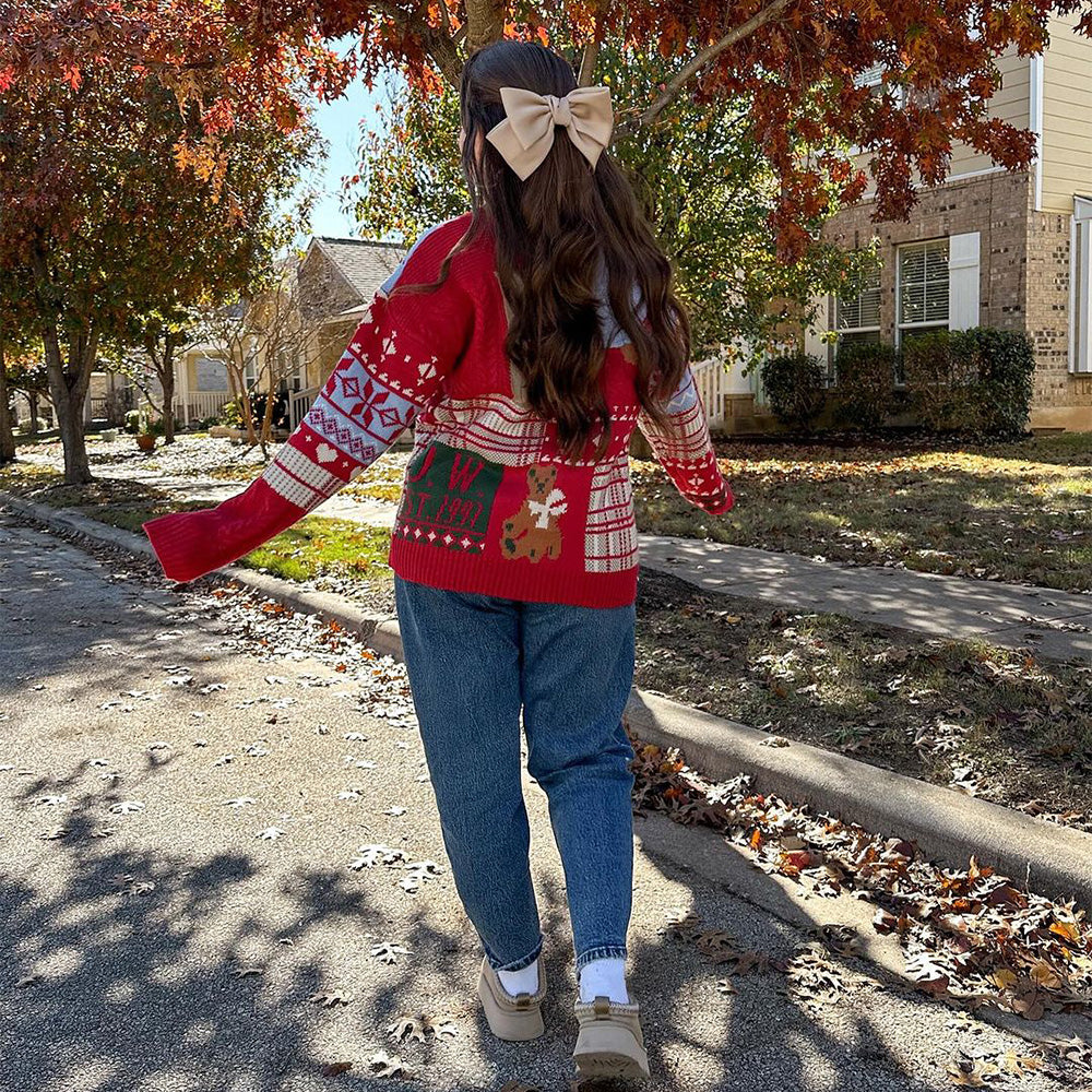 Classic Christmas Contrast Color Couple Sweater