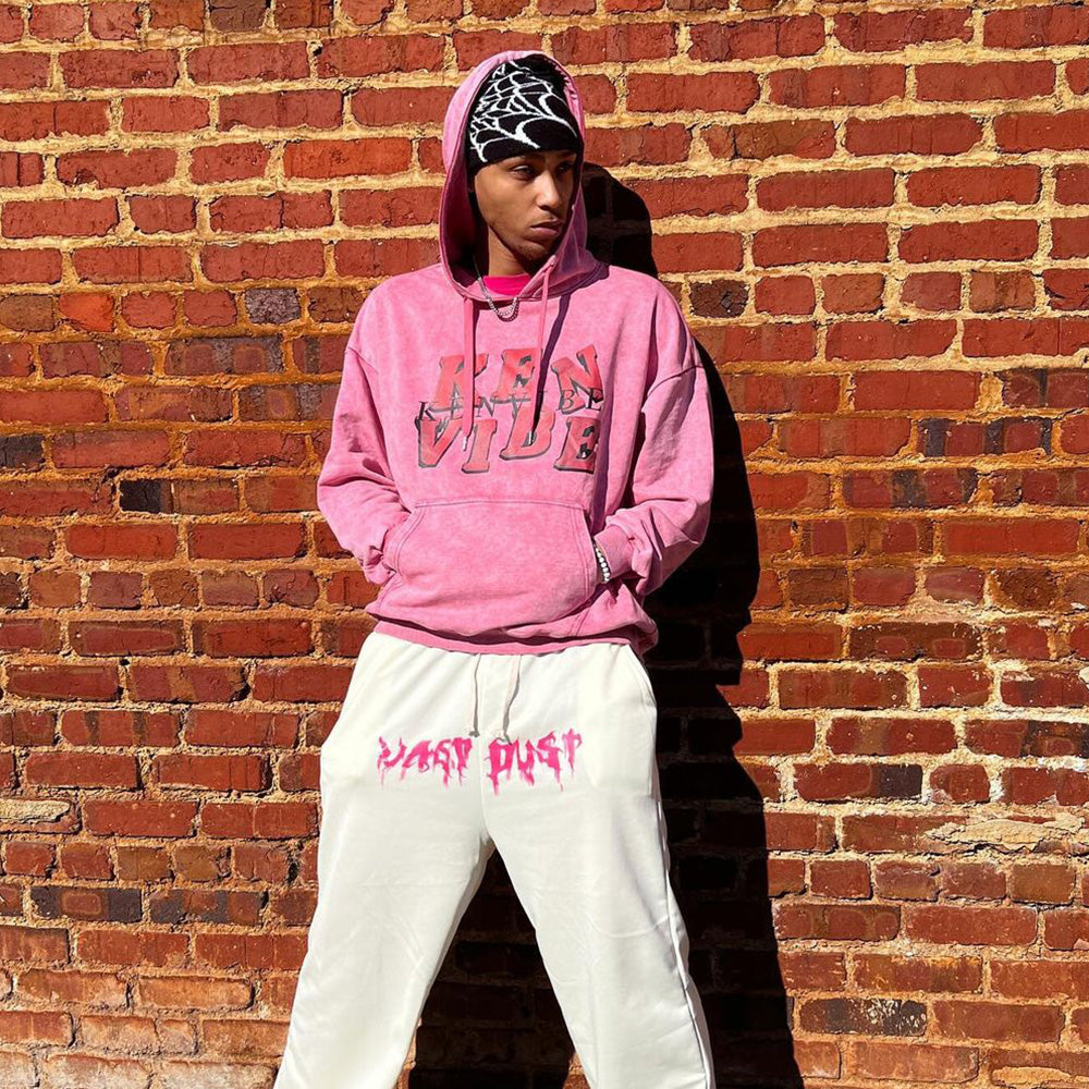 Retro letters K logo Washed Hoodie