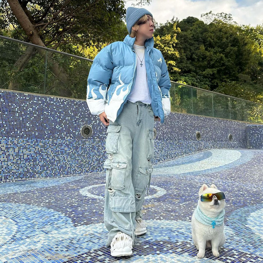 Punk Multi-pocket Ripped Jeans