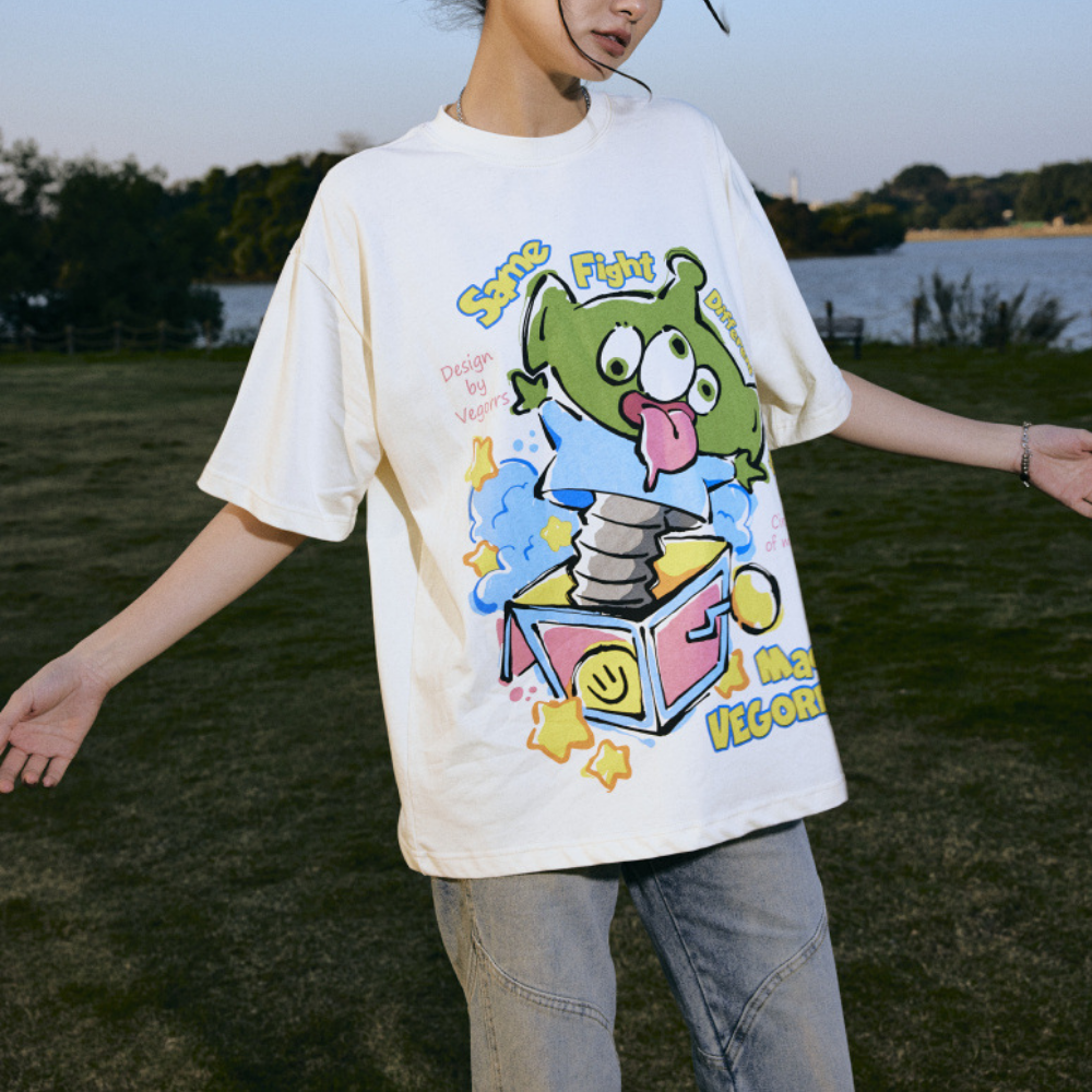 Fun Cartoon Toy Print T-Shirt