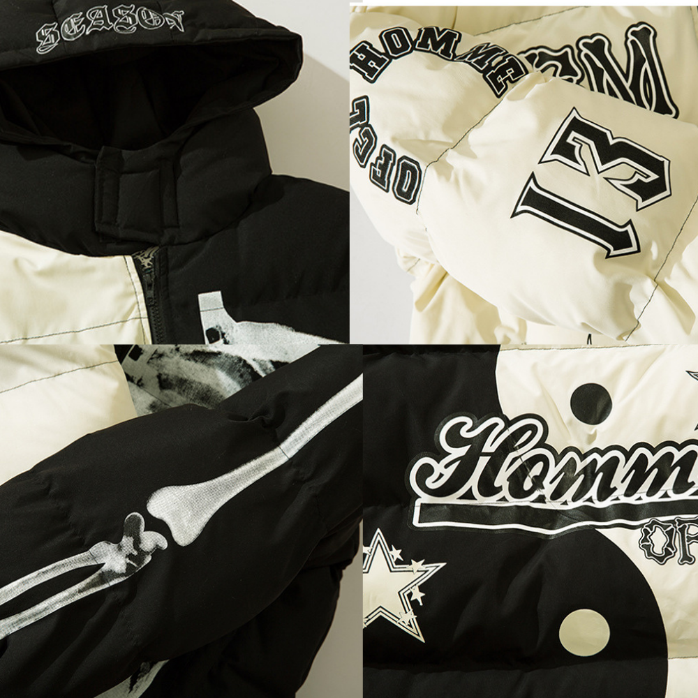 High Street Skeleton Tai Chi Hooded Coat