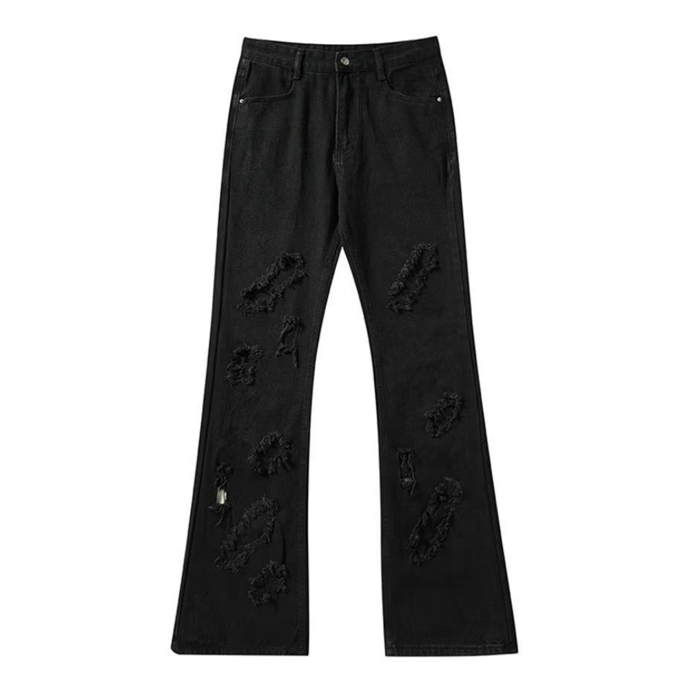 American Vintage Solid Ripped Jeans